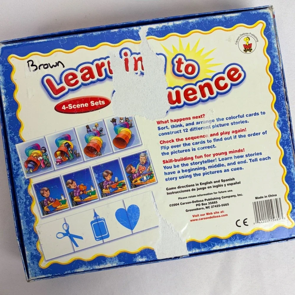 Learning to Sequence 4-Scene Sets‎ Educational 48 Cards CD-3121 Ages 3+